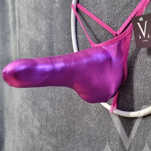 Eros Metallic Fuchsia MV-7969F Rocket Shaft Mens String - Handmade Men Underwear Swimwear