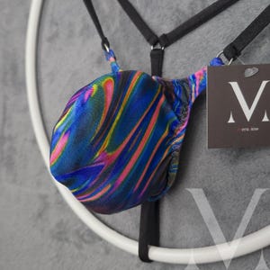 Timon Amusement UV Shine MV-RQAGK Micro Mini Bulge Mens Tanga String - Handmade Men Underwear Swimwear