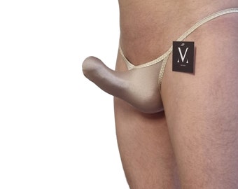Eros Solid Light Beige MV-5349B Rocket Shaft Mens String - Handmade Men Underwear Swimwear