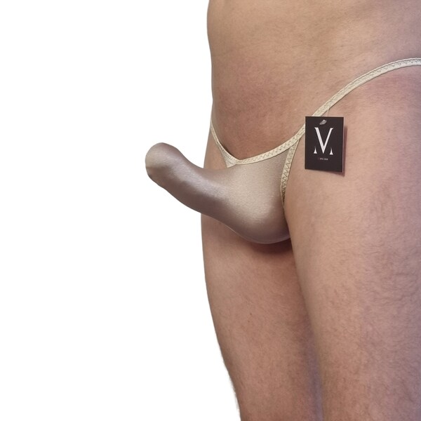 Eros Solid Light Beige MV-5349B Rocket Shaft Mens String - Handmade Men Underwear Swimwear