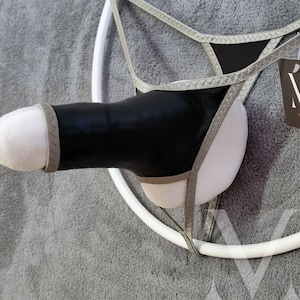 Cronus Metal Black MV-901G1 Rocket Ouvert Sleeve Mens String - Handmade Men Underwear Swimwear