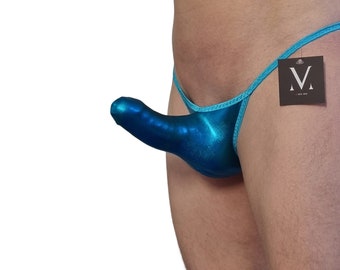 Eros Metal Azure MV-204D5 Rocket Shaft Mens String - Handmade Men Underwear Swimwear