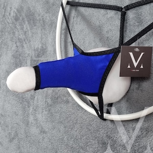 Handmade Sapphire Solid Mens Rocket Sleeve – String Underwear, Swimwear