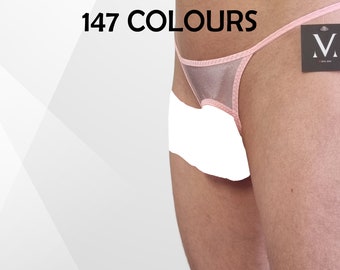 Deo 147 Fabrics MV-372EE Extreme Open Tanga String para hombre - Ropa interior hecha a mano para hombre