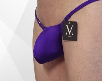 String en Y pour homme MV-471E0 Mini Bulge Aion Violet - Sous-vêtements faits main pour homme