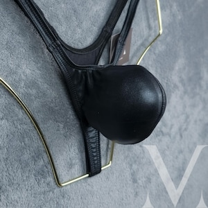 Nyx Metallic MV-HMP2G 4D Push Out Micro Tanga Masculina - Roupa Íntima Masculina Feita à Mão