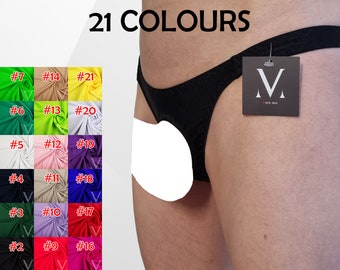Helios 21 Colours MV-64465 Mini Ouvert Crotch Mens Thong - Handmade Men Underwear Swimwear