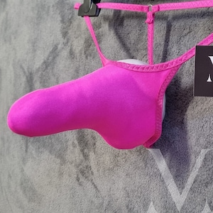 Eros Solid Pink MV-T14N8 Rocket Shaft Slip da uomo - Intimo e costume da bagno da uomo fatti a mano