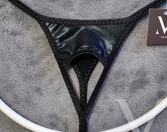 Deo Metal Schwarz RV-1382C Extrem Offener Herren Tanga String