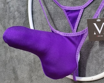 Eros Solid Violet Rocket Shaft Herren String - Handgemachte Männer Unterwäsche RV-214F1