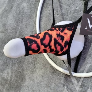 Cronus Wildfire Orange MV-5Z41Z Rocket Ouvert Sleeve Mens String - Ręcznie robiona męska bielizna kąpielowa