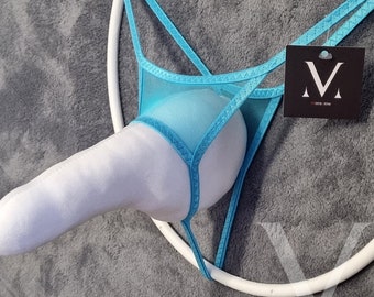 Deo Mesh Turquoise RV-2481A Extrem Offener Herren Tanga String