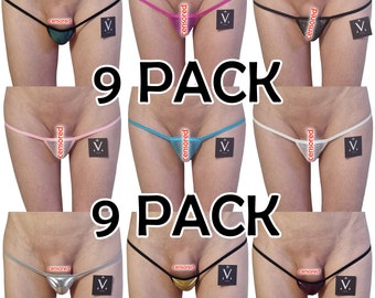 Minos 9-PACK Set of 9 Extreme Micro Mens String - Handmade Men Underwear Swimwear