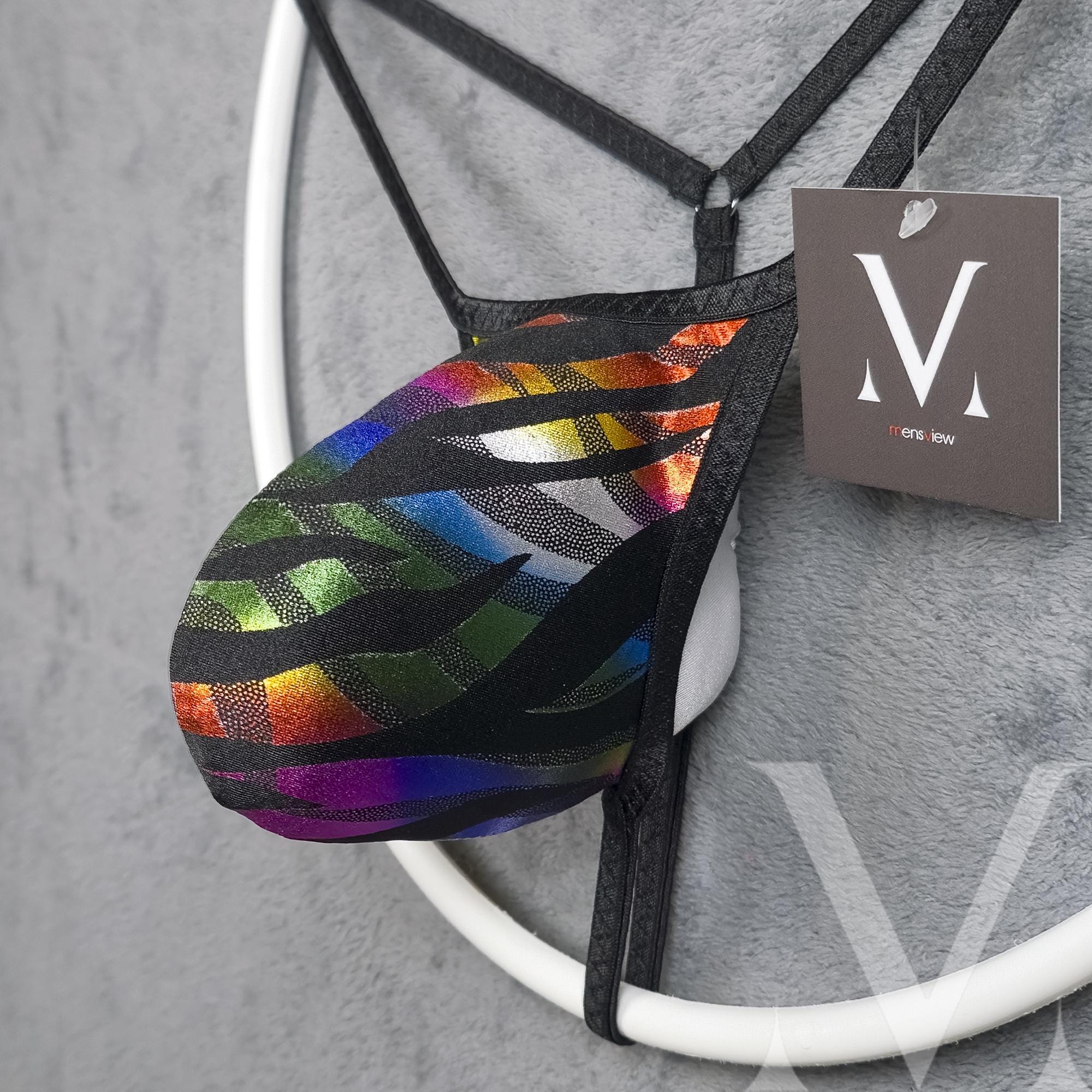 Borsa Uomo Slip Micro Bikini – Look Bagnato, Basso, In Poliammide Ed Elastan, Nero - Foto 3