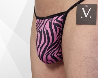 Gavin Zebra Neon # 1 RV-415D5 Straight View Tri Pouch Herren-Bikini - Handgefertigte Männer-Unterwäsche-Bademode