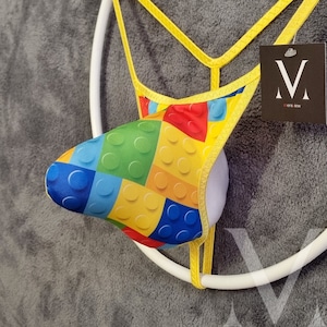 Troy Legoland MV-7524F Enhanced Bulge Mens String Triangle Tanga Thong - Handmade Men Underwear Swimwear