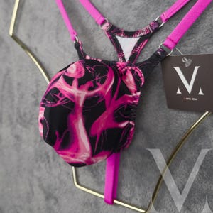 Timon Paint Brush Pink Passion Fruit MV-DHCV1 Micro Mini Bulge Mens Tanga String - Handmade Men Underwear Swimwear