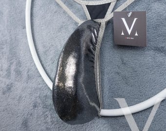Handgemachte Mystique Dark Silver Ring String Bikini - Herren Unterwäsche