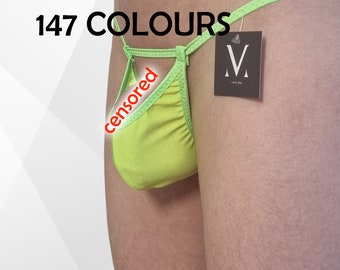 Eter 147 Fabrics Colours MV-27407 Ouvert Adjustable Bag Mens String - Handmade Men Underwear Swimwear