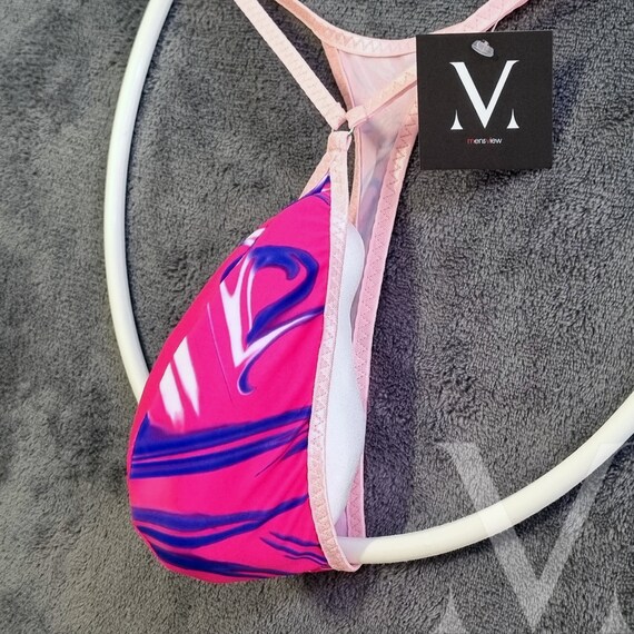 Poseidon Brushstroke Pink MV 9H308 Teardrop Mens Thong Handmade Men Underwear Swimwear Etsy