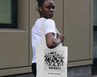 Bachata Dancer Tote Bag: Eco-Friendly cotton Dance Bag