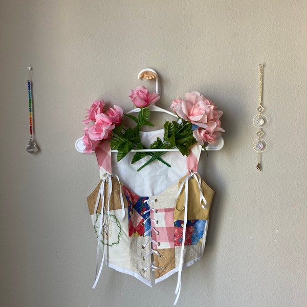 Patchwork Denim Corset