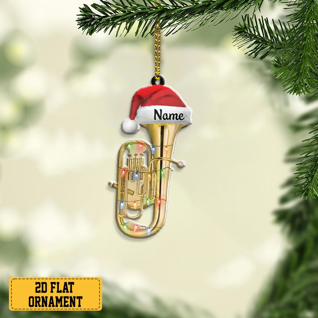 Personalized Instrument Euphonium Christmas Ornament Decor Etsy