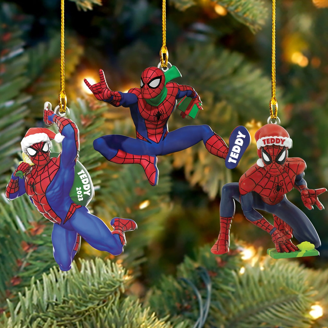 Spiderman Christmas Ornament Personalized Super Spider Etsy UK