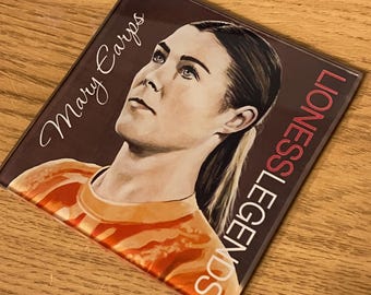 Super Mary Earps Lionesses glass coaster