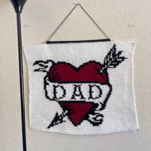 PDF crochet dad tapestry pattern/ Crochet tapestry. **PDF Pattern ONLY**