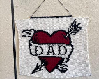 PDF crochet dad tapestry pattern/ Crochet tapestry. **PDF Pattern ONLY**