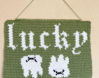 Modèle PDF de tapisserie porte-bonheur au crochet *MOTIF UNIQUEMENT*