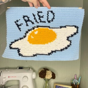 PDF かぎ針編みの目玉焼きパターン/タペストリーかぎ針編みパターン **パターンのみ**