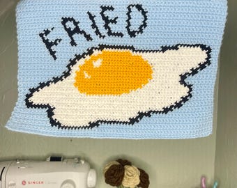 Patron d'oeufs au plat au crochet PDF/motif de tapisserie au crochet **MOTIF UNIQUEMENT**