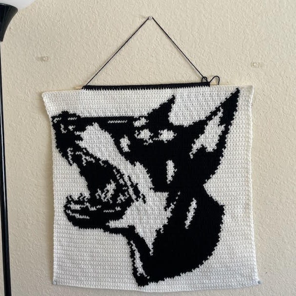 PDF crochet trad style Doberman tapestry/ crochet tapestry pattern **PATTERN ONLY**