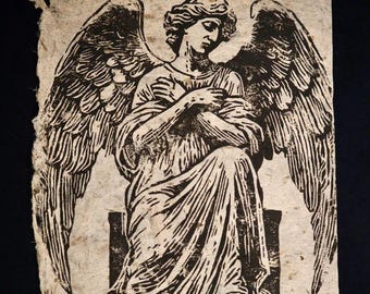 Original Linocut Print ‘Strangely Unsentimental’ - 8.5x11in wall art | Handmade block print