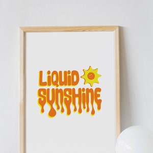 Liquid Sunshine Poster, Wall Poster, Art Print, Digital Print, Downloadable