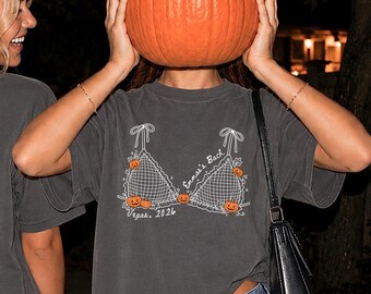 Custom Halloween Bikini Bach Ideas Shirt Spooky Bach Trip Tee Boos Before I Dos Bridal Party Gift Personalized Bride Squad Halloween Shirt