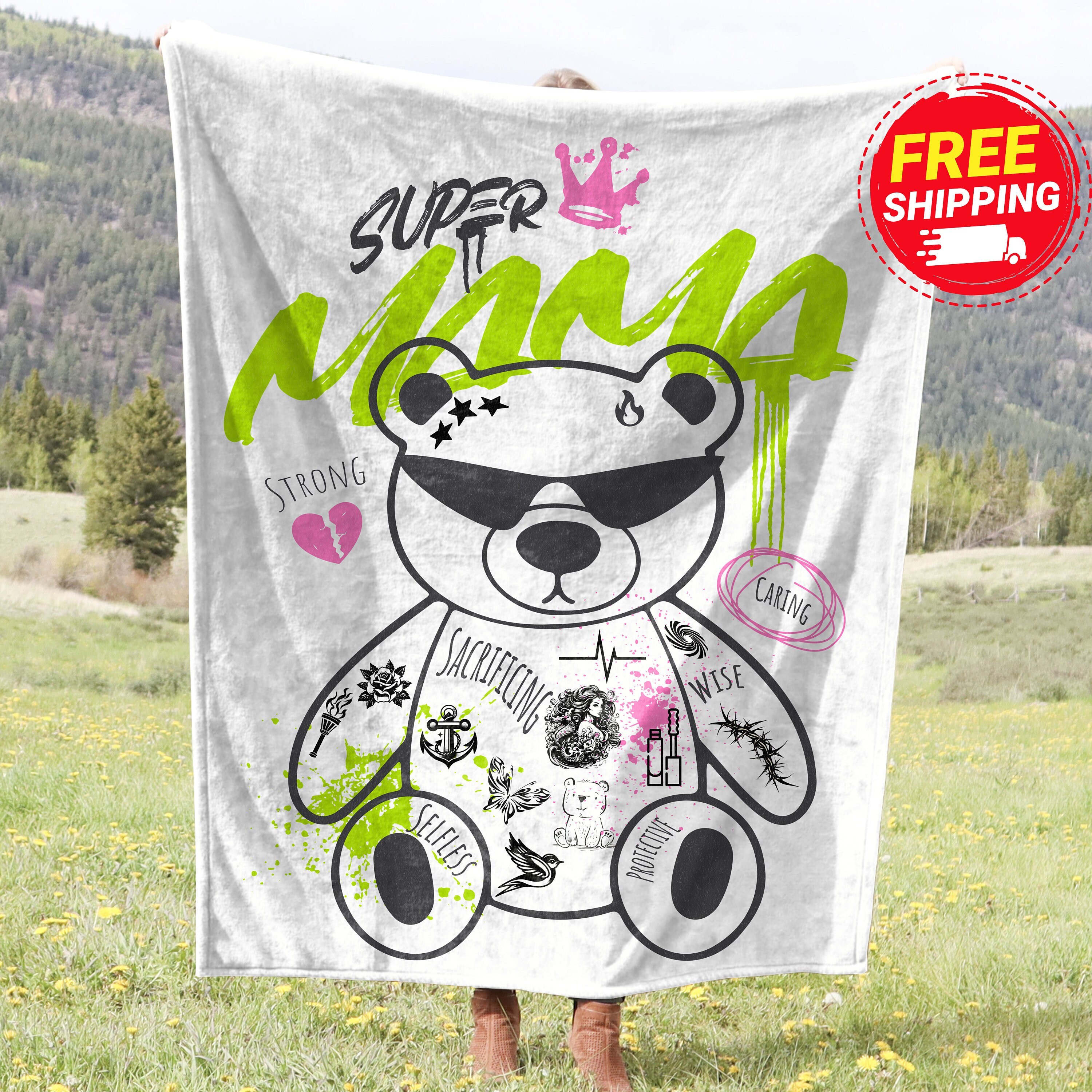 Mama Tattoo Blanket Etsy