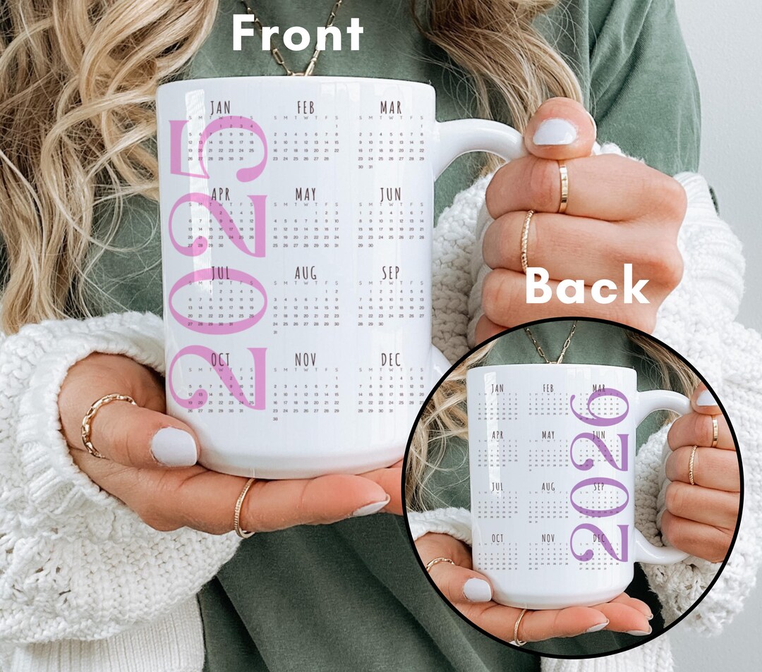 Personalized 2025 Calendar Mug Custom Photo Calendar Mug 2025 Girls