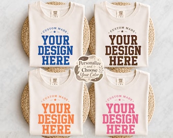 Comfort Colors Custom Logo Shirt, Personalized Logo T-Shirt, Custom Design Shirt, Custom Text Tshirt, Your Business Logo or Brand Logo Shirt