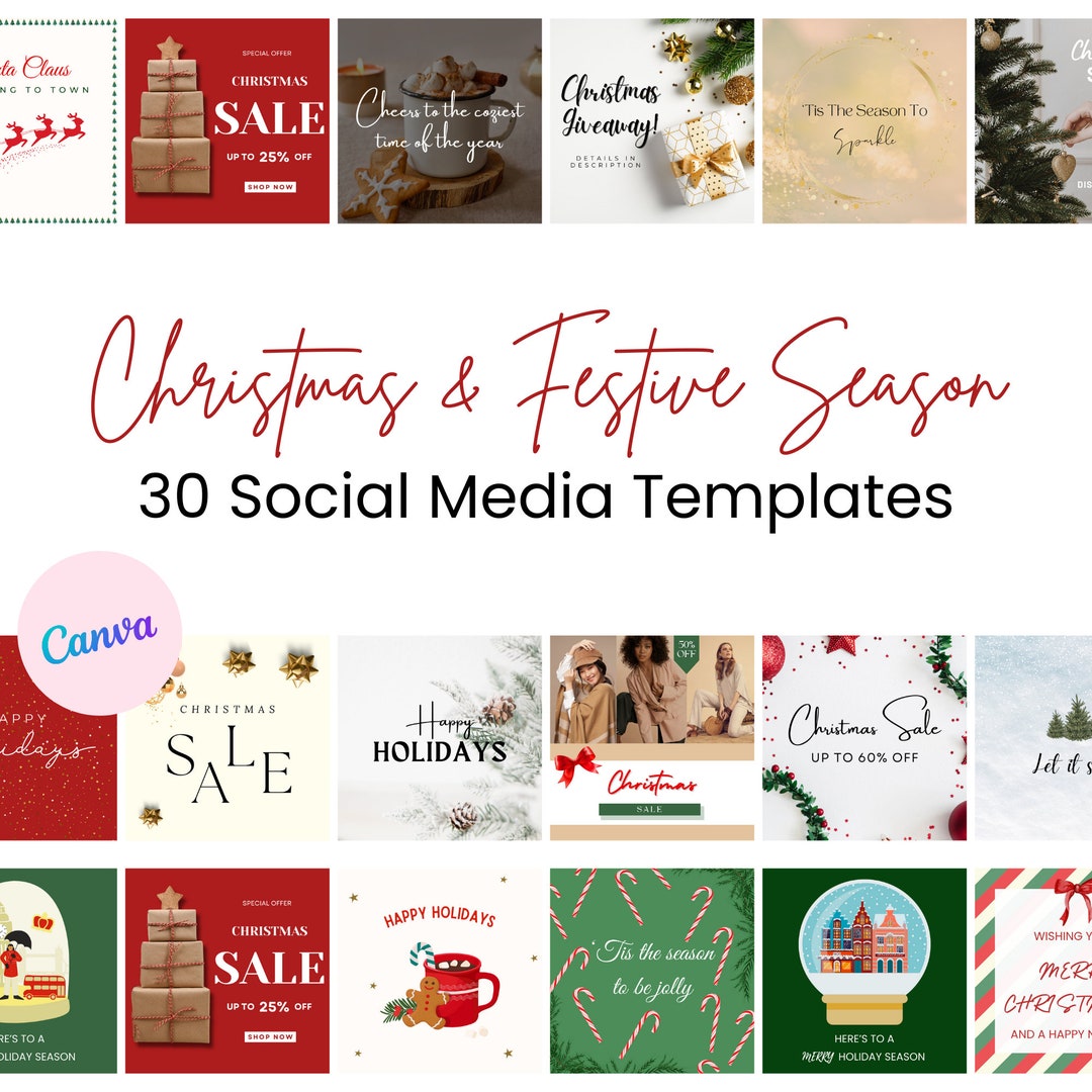 Christmas Social Media Templates Christmas Instagram Post Template