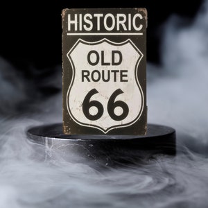 Plaque Métal Vintage Route 66 Avec Panneaux De Signalisation