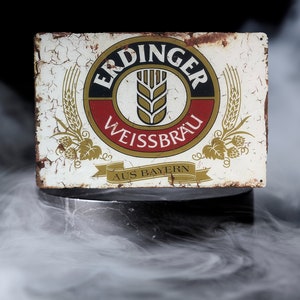 Wandschild aus Metall im Vintage-Stil – Erdinger Bier – Vintage-Dekoration für Bar, Restaurant, Geschenk