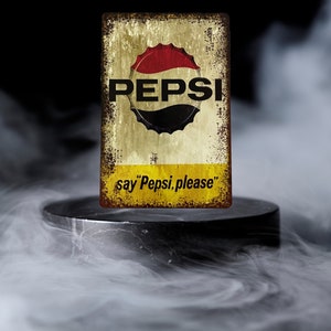 Wandschild aus Metall im Vintage-Stil – Pepsi – Vintage-Dekoration für Bar, Restaurant, Geschenk