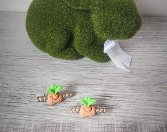 Easter - Carrot hair clip set