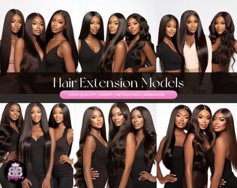 Only White Background - 15 Stock Image Bundle  African American Model, Beauty Stock Photos, Hair Stock Photos, Wig Stock Photo
