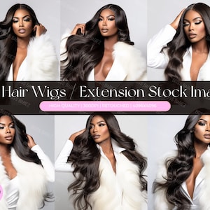 LUX HAIR BUNDLE  - 15 Stock Image Bundle African American Model, Beauty Stock Photos, Hair Stock Photos, Wig Stock Photo