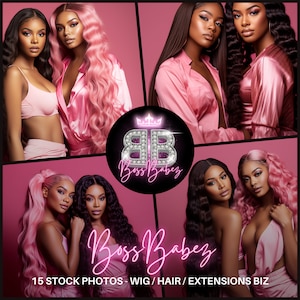 THE B*** IZ BACK - 15 Stock Image Bundle  African American Model, Beauty Stock Photos, Hair Stock Photos, Wig Stock Photo