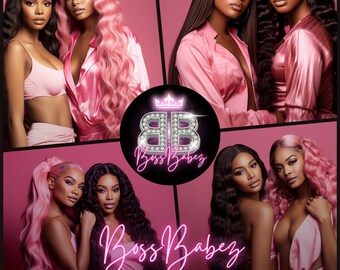 African American Model Stock Photos: Hair, Wig, Beauty (15 Image Bundle)